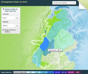 Enneigement sur les massifs