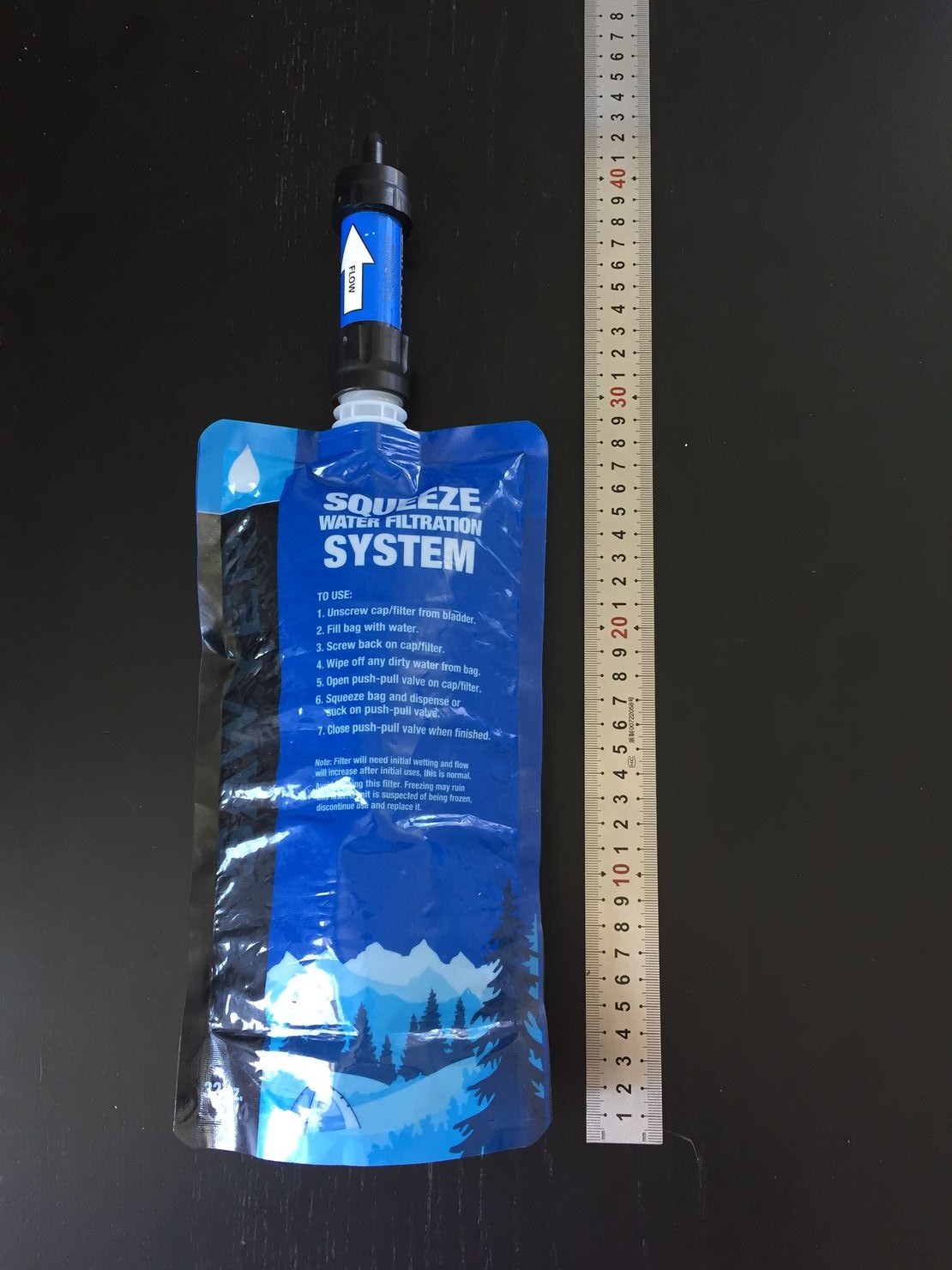 Filtre à eau Sawyer Squeeze de 0,1 micron - Filtration avec poche à eau